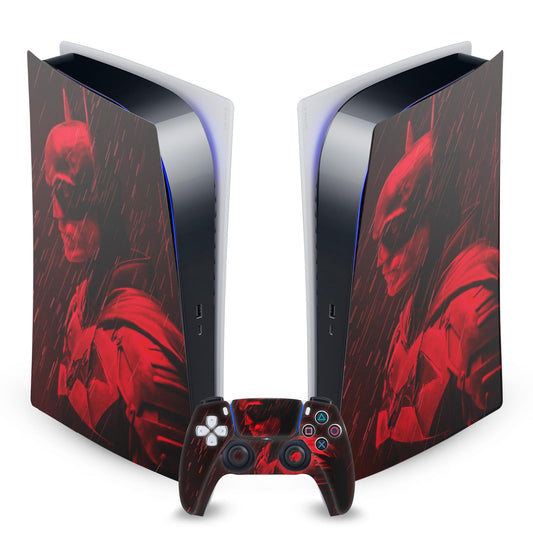 Head Case Designs Officially Licensed The Batman Rain Neo-Noir and Posters Vinyl Faceplate Gaming Skin Decal Compatible With Sony PlayStation 5 PS5 Digital Edition Console and DualSense Controller