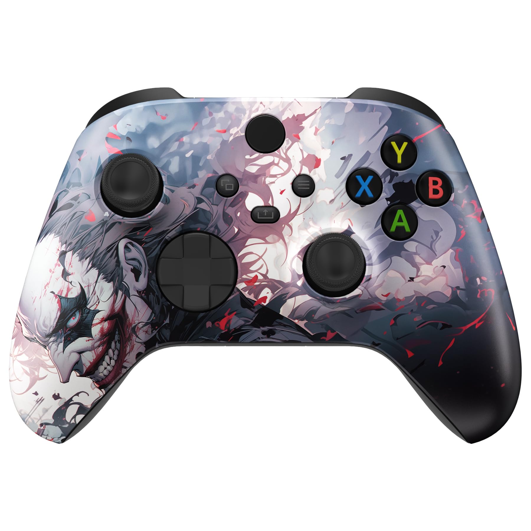 eXtremeRate Replacement Shell for Xbox Series X & S Controller - Unleash Your Style - Killing Clown Custom Acessories Skin Front Housing Cover for Xbox Core Controller Wireless [Control Without]