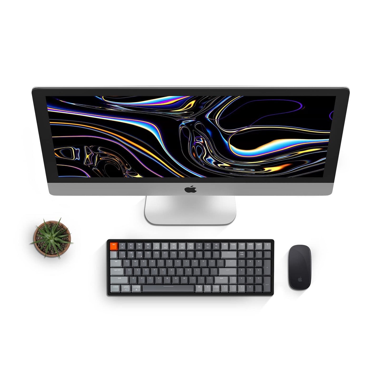 Keychron K4 RGB Mechanical Keyboard, 96% Layout, Bluetooth/USB Wired, Gateron G Pro Red Switch, Model K4J1