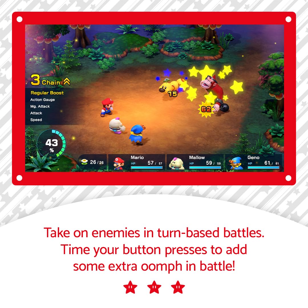 Nintendo Super Mario RPG - Standard Edition, Multilingual (Chinois, Allemand, Anglais, Espagnol, Français) - Black - Model 1232393