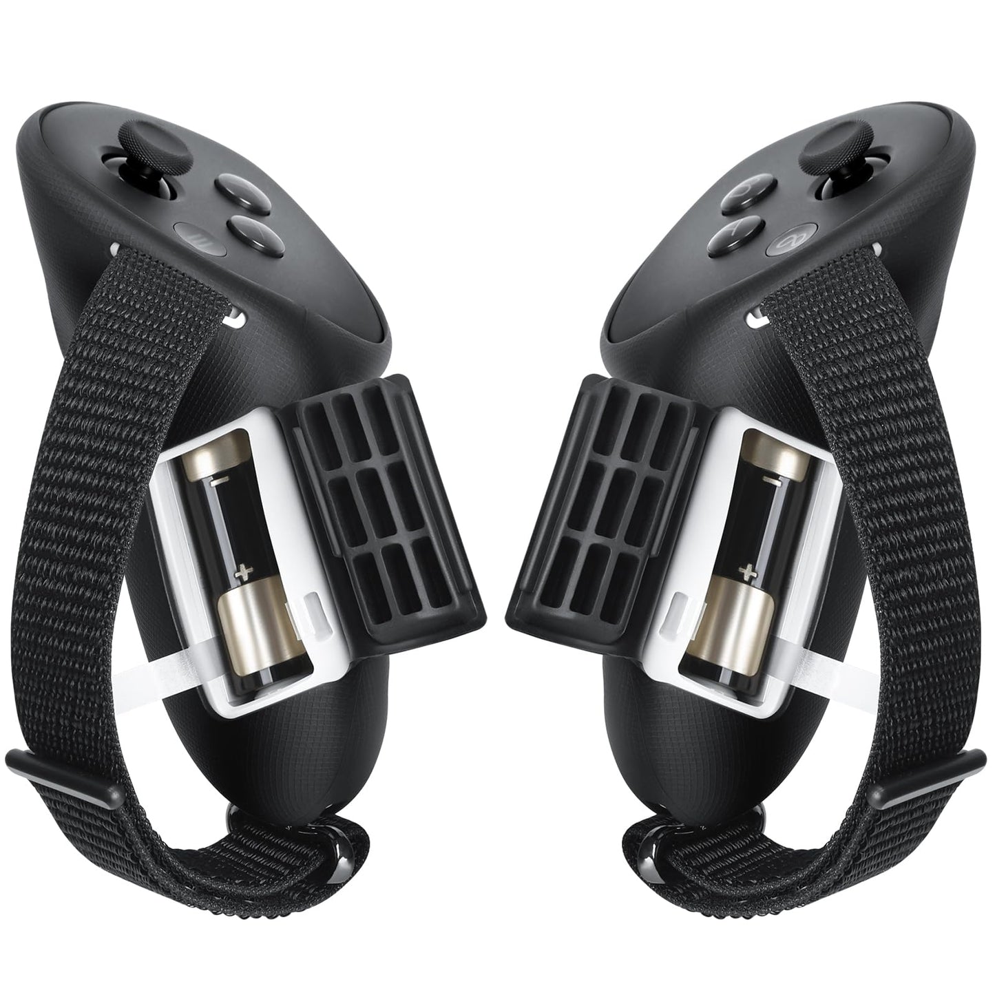 ODGG Upgraded Controller Grips Cover Compatible with Meta Quest 3S / Meta Quest 3 Accessories  with Battery Opening Cover and Adjustable grip support Straps Protector