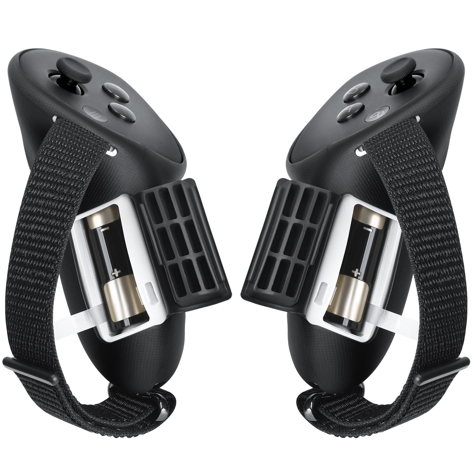 ODGG Upgraded Controller Grips Cover Compatible with Meta Quest 3S / Meta Quest 3 Accessories  with Battery Opening Cover and Adjustable grip support Straps Protector