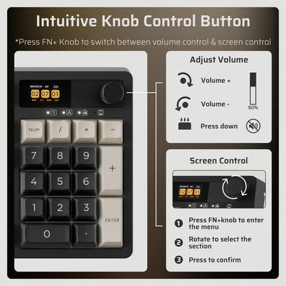 LTC NB-1041 Pro Wireless Mechanical Keyboard, 2.4GHz/BT/USB-C, RGB, Red Switch, Eclipse Black, Hot Swappable, 104 Keys