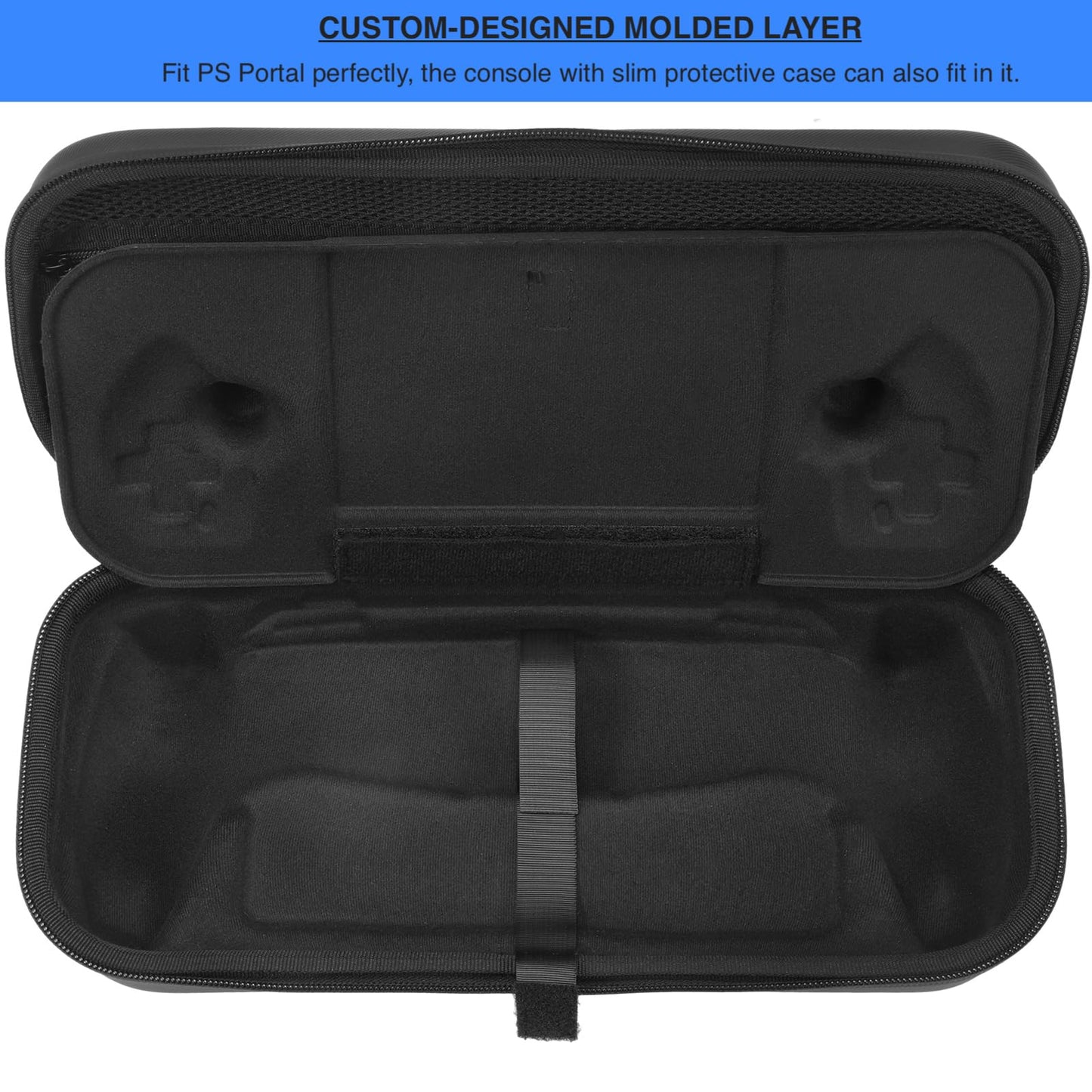 Migitec Carrying Case for PS Portal Remote Player - Protective Travel Storage, Black, Model MI-PSPEC