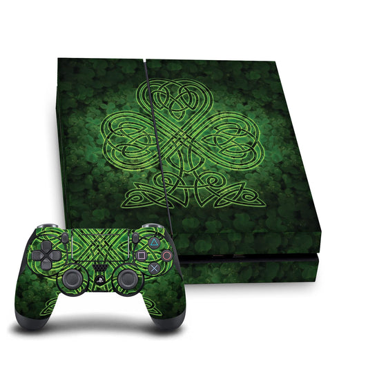 Head Case Designs Officially Licensed Brigid Ashwood Irish Shamrock Art Mix Vinyl Sticker Gaming Skin Decal Cover Compatible With Sony PlayStation 4 PS4 Console and DualShock 4 Controller Bundle