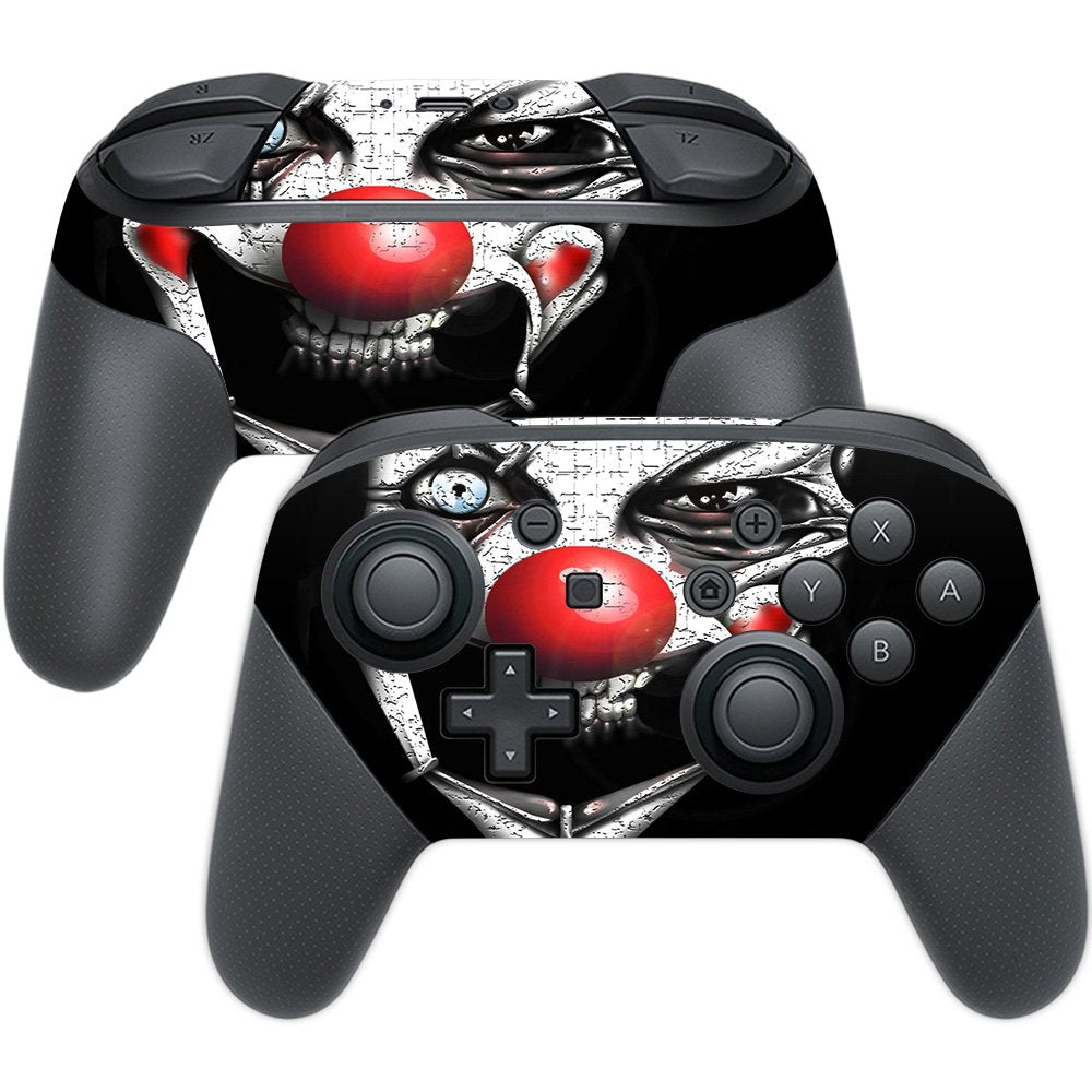 MightySkins Skin Compatible with Nintendo Switch Pro Controller - Evil Clown | Protective, Durable, and Unique Vinyl Decal wrap 