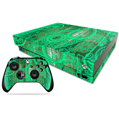 MIGHTY SKINS Xbox One X Skin - Vintage Paisley Vinyl Decal Wrap, Durable & Easy to Apply, Model MIXBONXCMB-Vintage Paisley