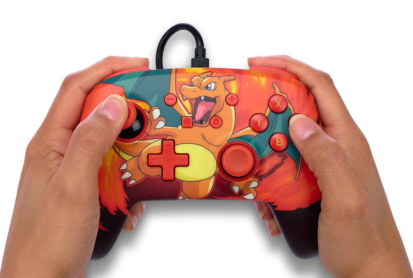 PowerA Enhanced Wired Controller for Nintendo Switch - Charizard Vortex Model, Colorful Design, Perfect for Pokémon Fans