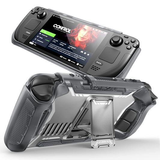 Mumba [Blade Series] Case for Steam Deck/Steam Deck OLED with Kickstand  TPU Grip Shock Protective Cover Accessories  Heat Dissipation Friendly  Anti-Slip & Anti-Scratch Protector (FrostBlack)