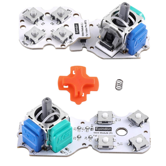 Epindon TMR Electromagnetic Replacement Stick Module for Victrix Pro BFG Controllers - 2-Pack, Blue & Green, PS5 & Xbox Compatible
