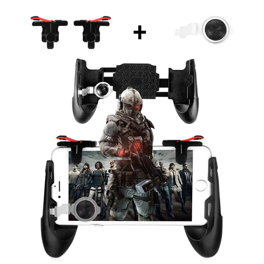 Newseego Mobile Game Controllers  Phone control buttons for Mobile Phone  Shooter Sensitive Controller Joysticks Gamepad for Knives Out/Rules of Survival(1 Pair control buttons + 3 in 1 Portable Gamepad)