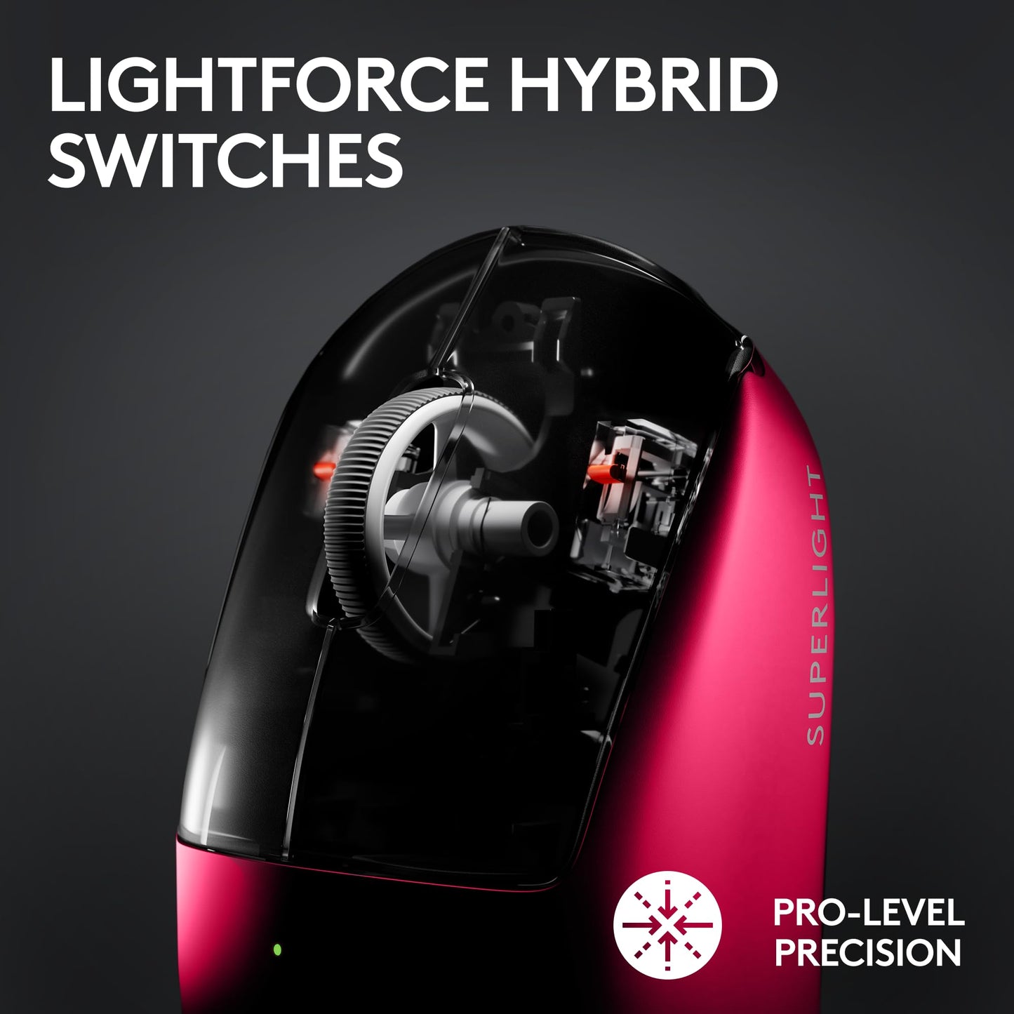 Logitech G PRO X Superlight 2 Wireless Gaming Mouse, 32,000 DPI, 5 Buttons, USB-C Charging, Lightweight, Magenta, Model 910-006795
