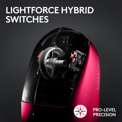 Logitech G PRO X Superlight 2 Wireless Gaming Mouse, 32,000 DPI, 5 Buttons, USB-C Charging, Lightweight, Magenta, Model 910-006795