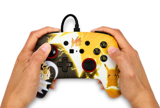 PowerA Enhanced Wired Controller for Nintendo Switch - Pokémon Pikachu vs. Meowth Edition