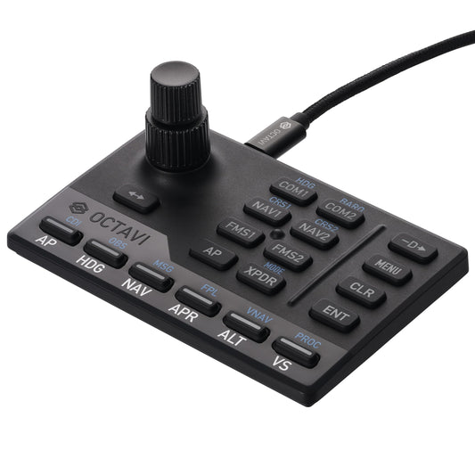 OCTAVI IFR-1 Compact Cockpit - High-Precision Controls for Flight Simulation - Black