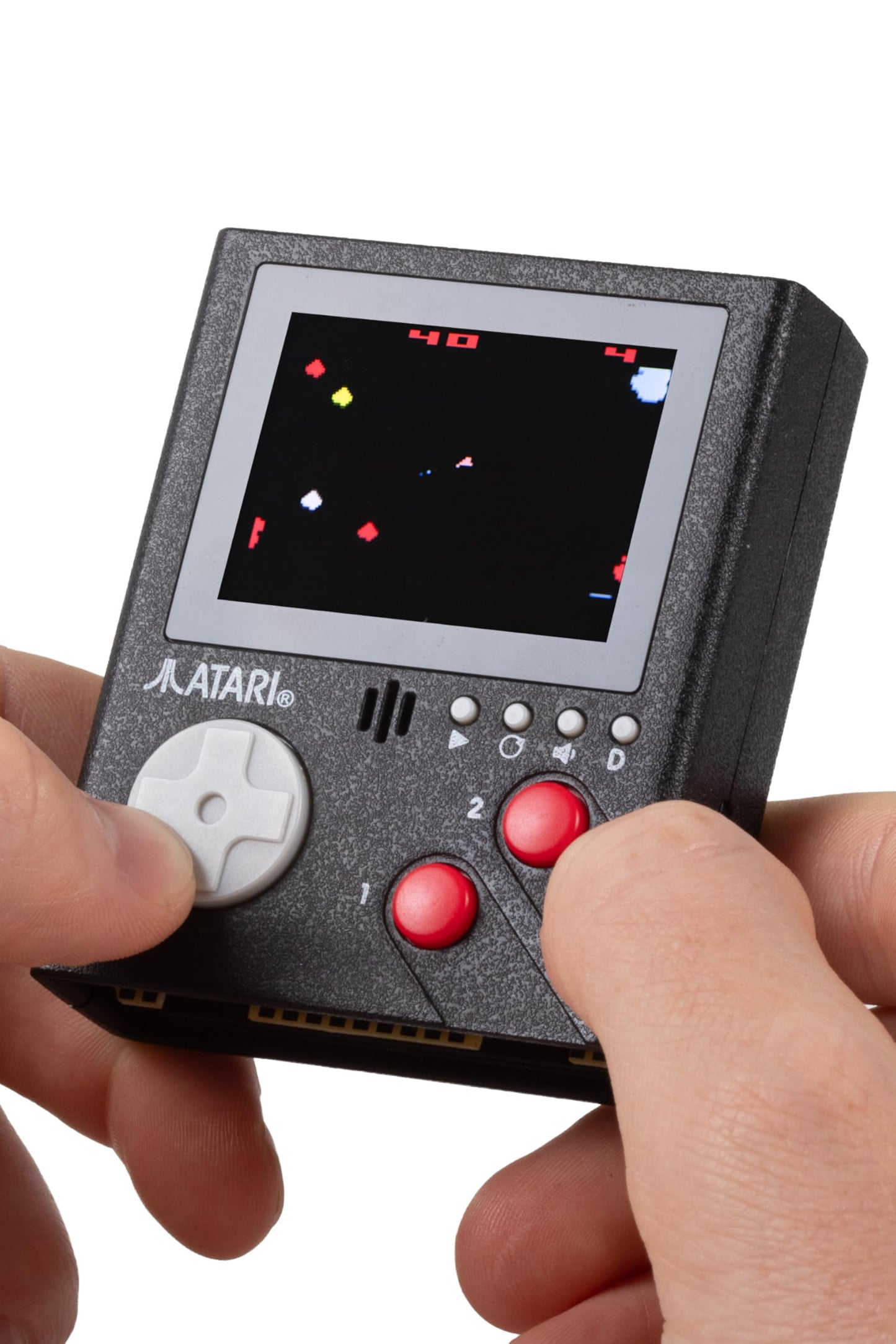 Official Atari Cartridge Handheld Mini Arcade Console with 3 Games - Pong  Asteroids & Missle Command  2 Colour Screen  Keyring  Gaming Gift for Him and Her