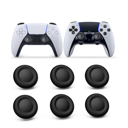 NEWDERY Joystick Replacement Grip Caps for PS4/PS5 Controller  for PS5/PS4 Thumb Grips Caps  Anti-Stickiness  Anti-Slip  Anti-Scratch  Anti-Fingerprint  for PS4/PS5 Joystick Caps-Black(6pcs)