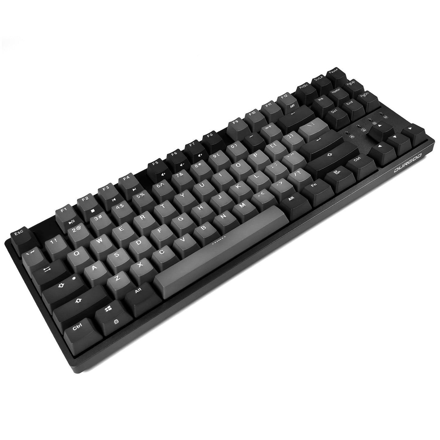 DURGOD Taurus K320 TKL Mechanical Keyboard | 87 Keys | USB C | Cherry MX Red | Space Grey | Programmable | Doubleshot PBT Keycaps