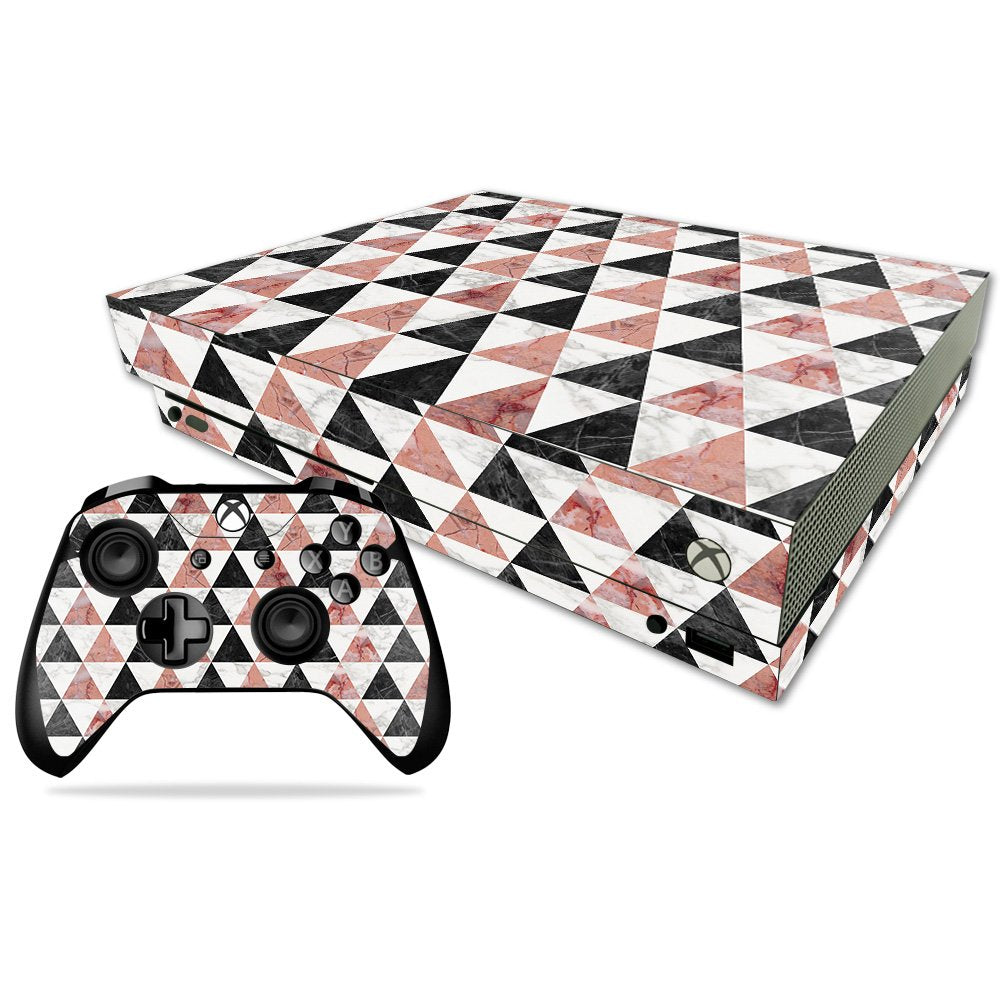 MIGHTY SKINS Xbox One X Skin - Marble Pyramids | Durable Vinyl Decal Wrap | Easy Apply & Remove | Model: MIXBONXCMB