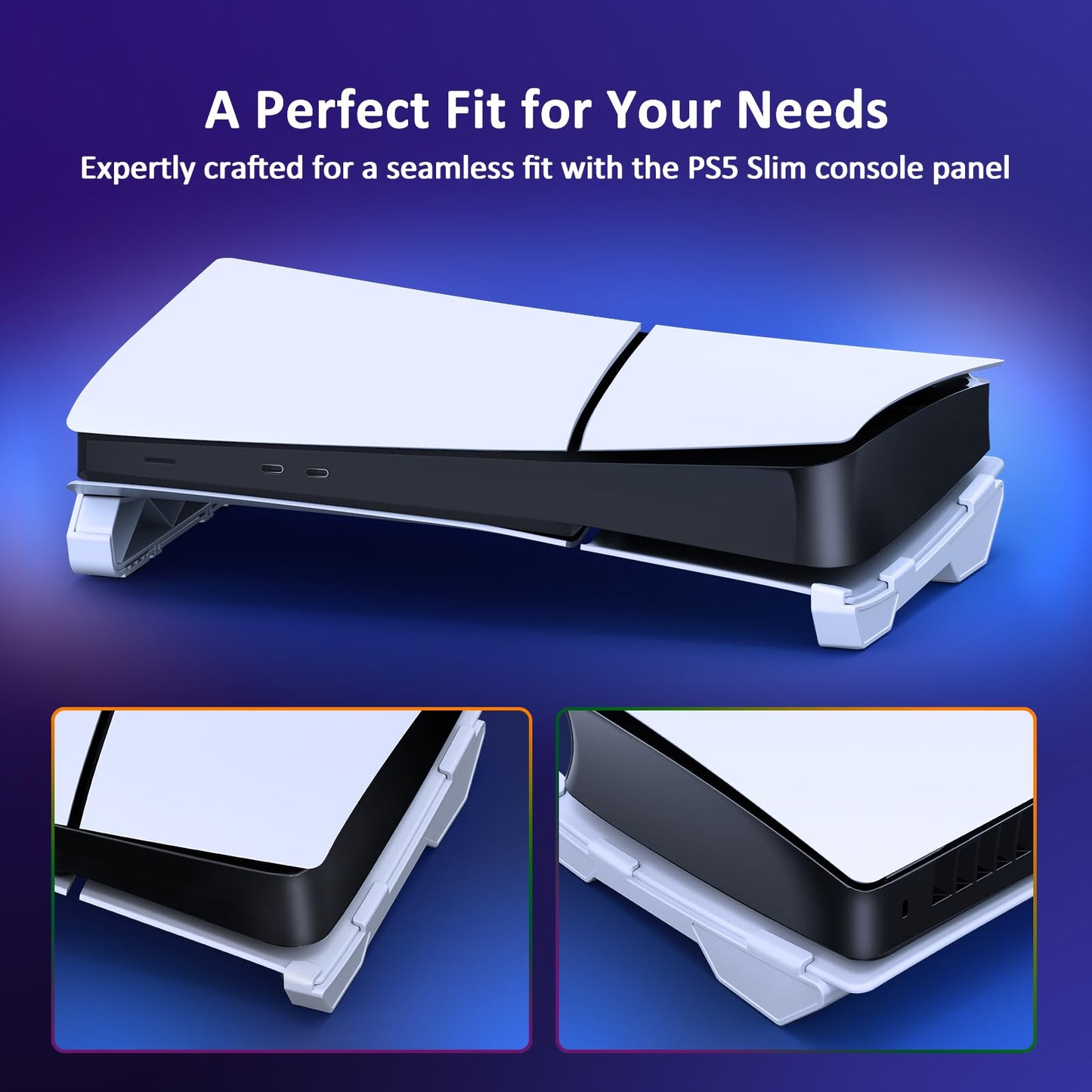 NexiGo PS5 Horizontal Stand - Minimalist Design for PS5 Slim/Pro, White, Model 3561 WHT