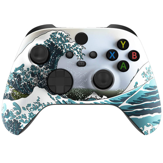 eXtremeRate Xbox Series X/S Controller Front Housing Shell - The Great Wave, Plastic, Model FX3T106, Custom Accessories