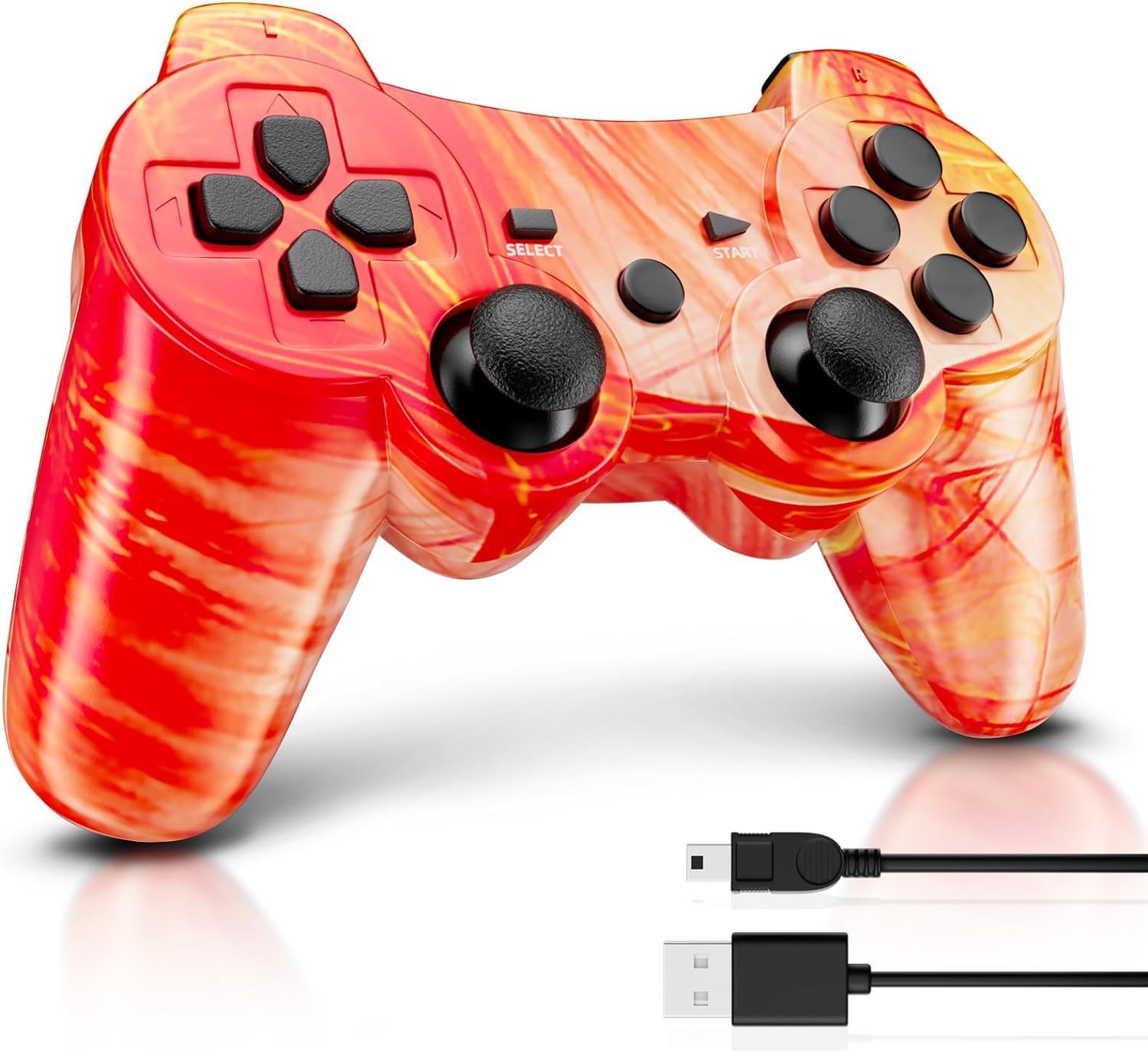 Boowen Wireless Controller for PS3  Controller for Sony PlayStation 3  Dual Vibration 6-Axis High-Performance Motion Sense Upgraded Gaming Controller  Compatible with PlayStation 3