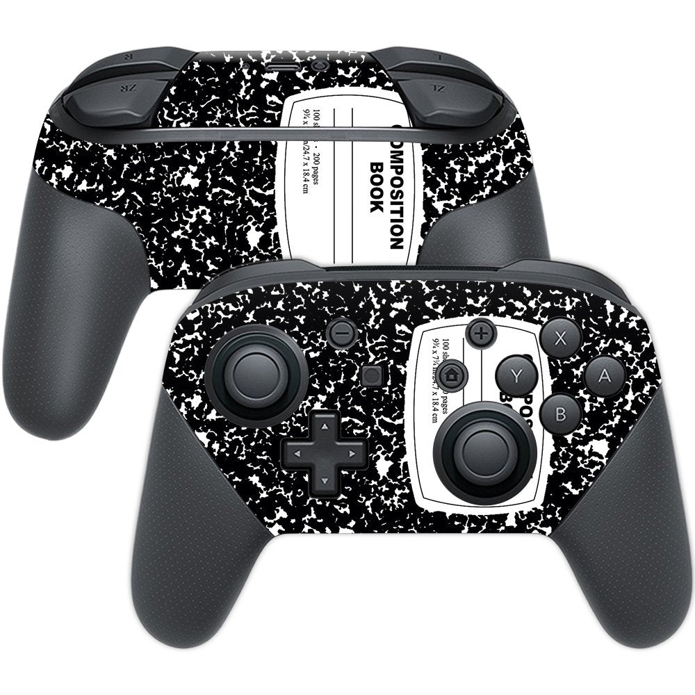 MIGHTY SKINS Nintendo Switch Pro Controller Skin - Composition Book Design, Durable Vinyl Wrap, Easy to Apply, Model: NISWPCOI-Composition Book