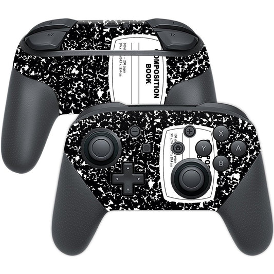 MIGHTY SKINS Nintendo Switch Pro Controller Skin - Composition Book Design, Durable Vinyl Wrap, Easy to Apply, Model: NISWPCOI-Composition Book