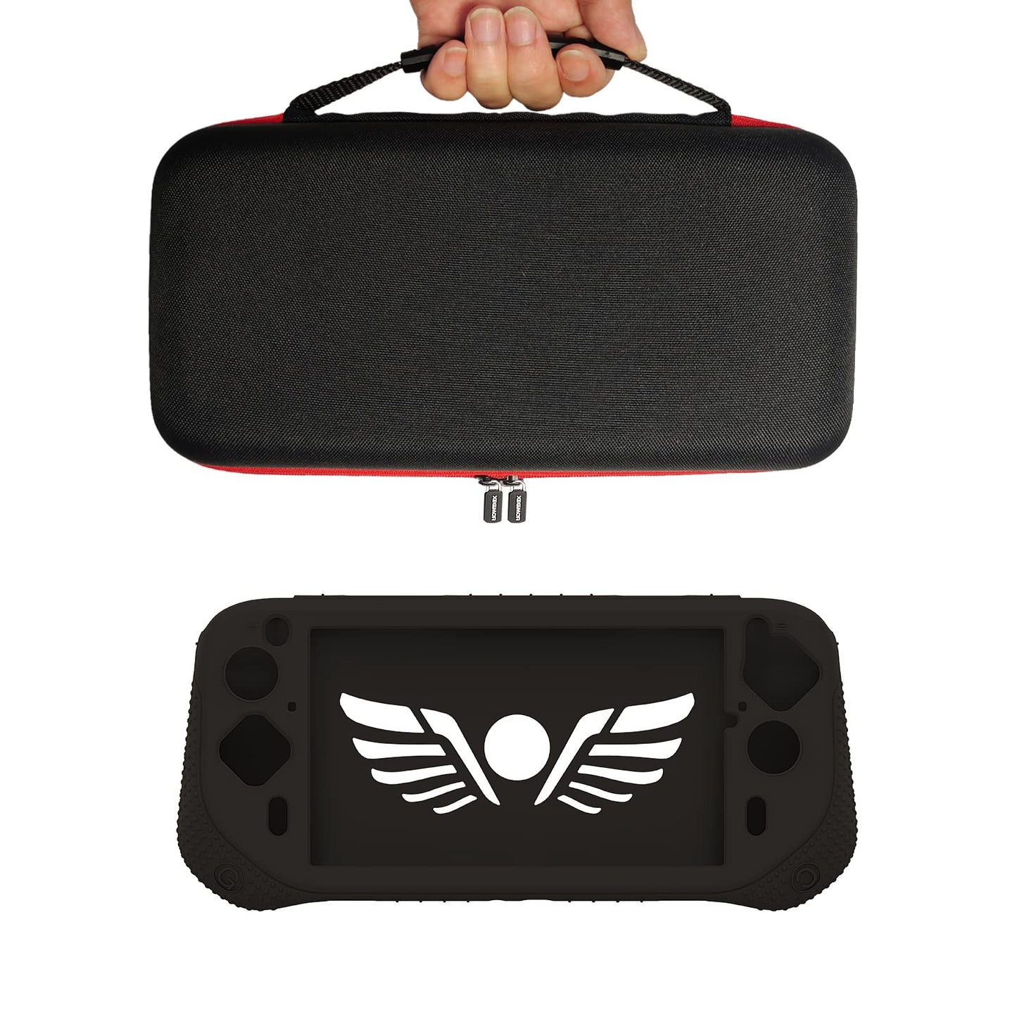 XEGIMOR Silicone Cover & Carrying Case for Logitech G Cloud - Black/Black, Model S-GLOUD-XSFUTI, Includes Screen Protector