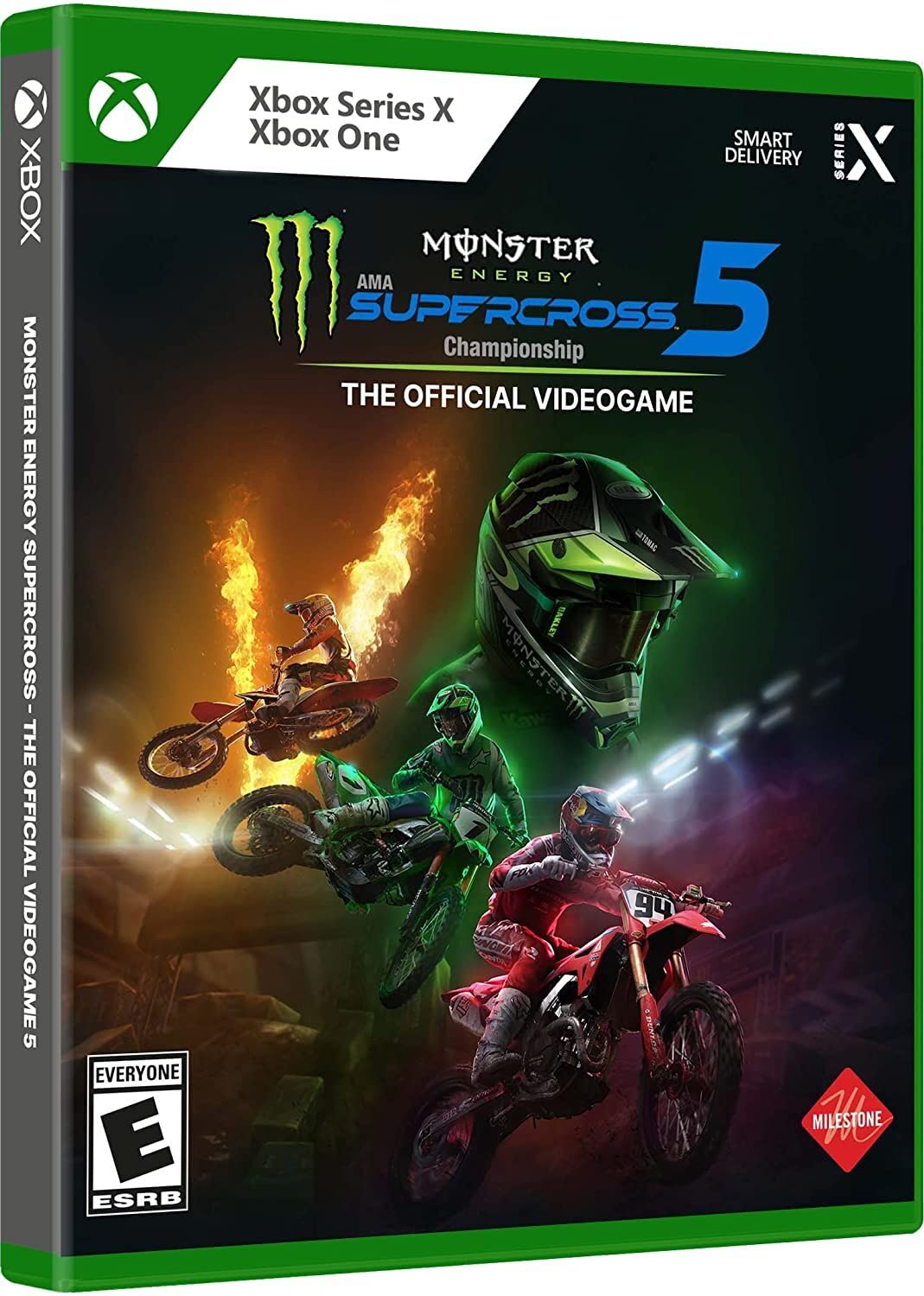 Deep Silver Monster Energy Supercross 5 - Xbox Series X Game, Model 1079241, Green Color