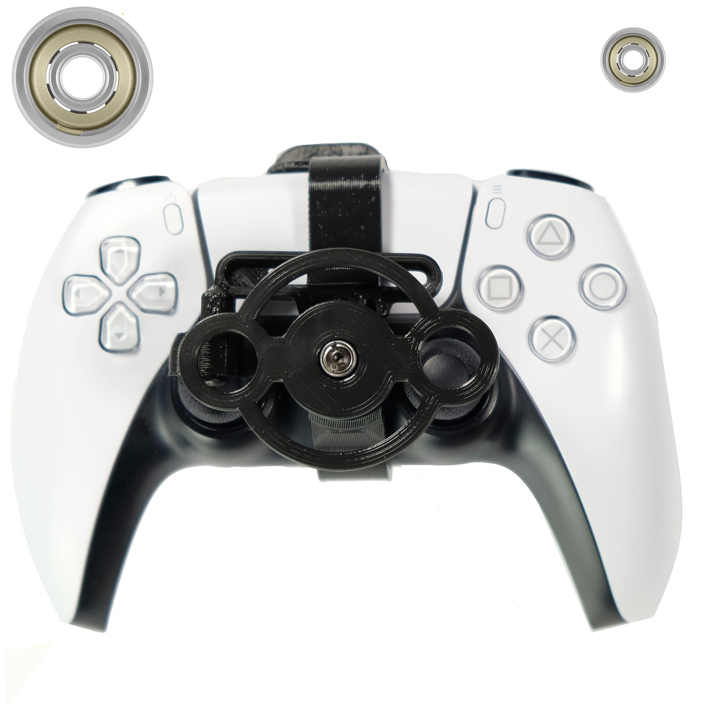 DeadEyeVR PS5 Mini Wheel Steering Accessory - Black, Model 001 for Racing Games