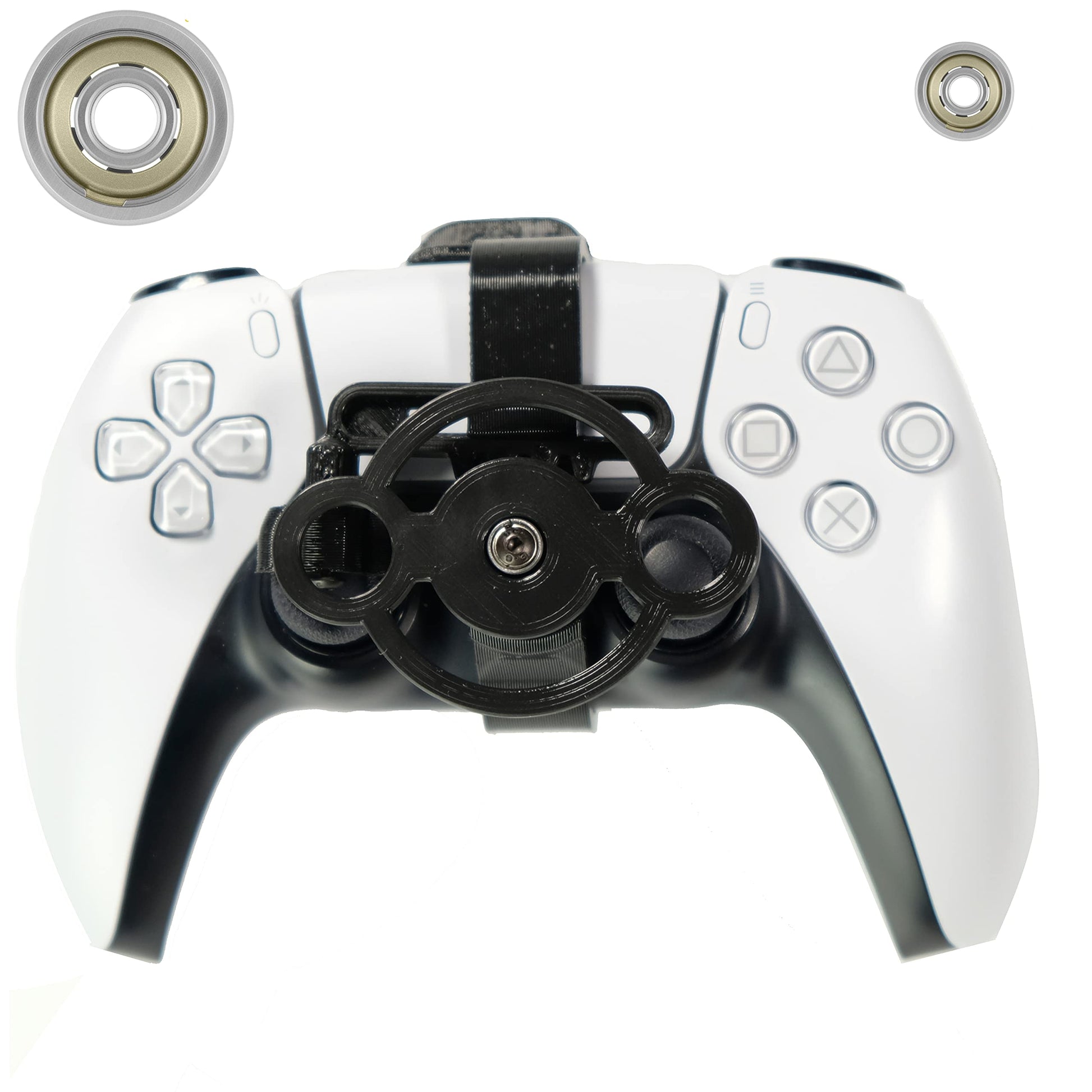 DeadEyeVR PS5 Mini Wheel Steering Accessory - Black, Model 001 for Racing Games
