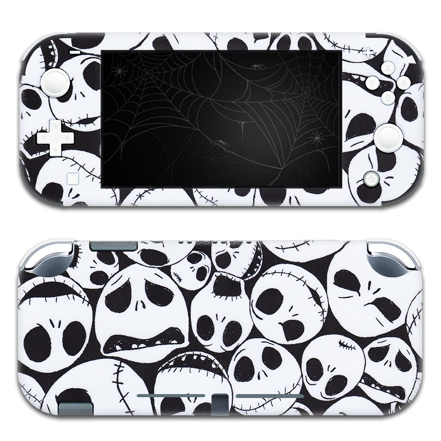BelugaDesign Skulls Switch Skin | Gothic Sticker Wrap Vinyl Decal | Nightmare Halloween Horror | Compatible with Nintendo Switch (Switch Lite  Black White)