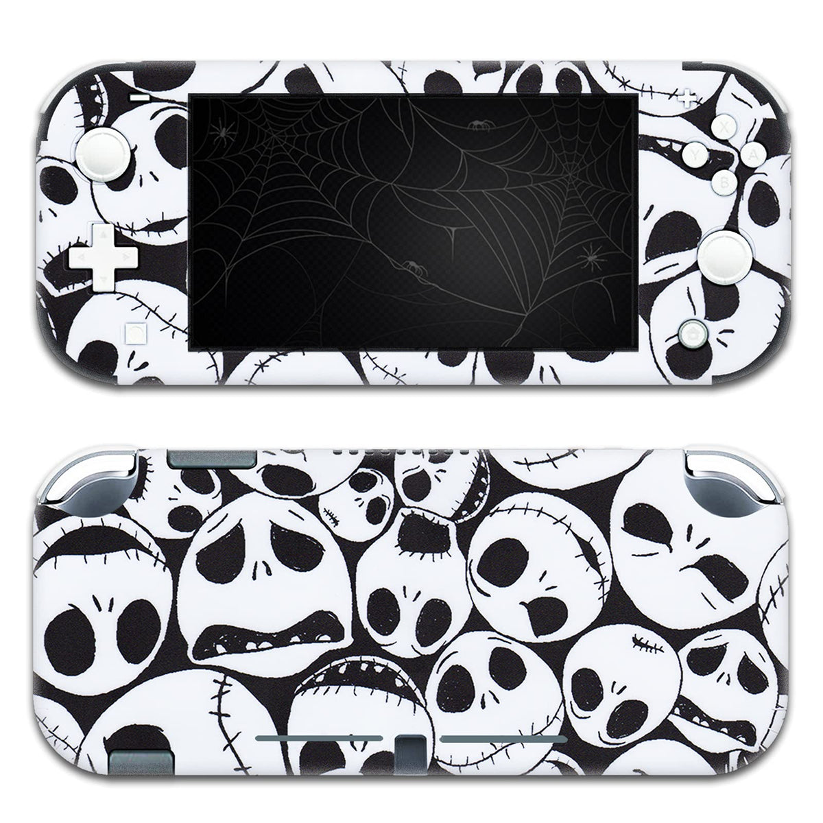 BelugaDesign Skulls Switch Skin | Gothic Sticker Wrap Vinyl Decal | Nightmare Halloween Horror | Compatible with Nintendo Switch (Switch Lite  Black White)