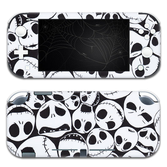 BelugaDesign Skulls Switch Skin | Gothic Sticker Wrap Vinyl Decal | Nightmare Halloween Horror | Compatible with Nintendo Switch (Switch Lite  Black White)