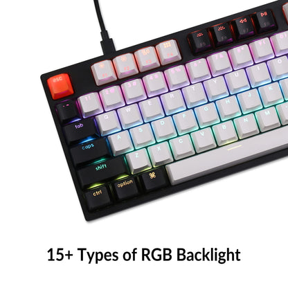 Keychron C1 RGB Mechanical Gaming Keyboard, Gateron Brown Switch, Tenkeyless, USB Type-C, ABS Keycaps, for Mac & Windows