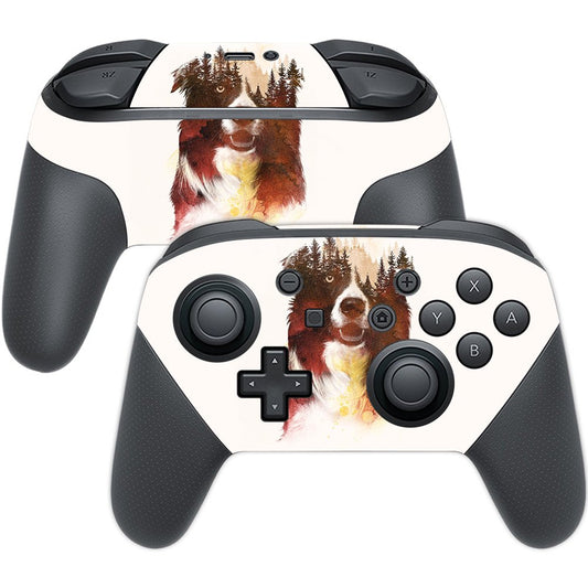 MightySkins Skin Compatible with Nintendo Switch Pro Controller - One Forest Night | Protective, Durable, and Unique Vinyl wrap 