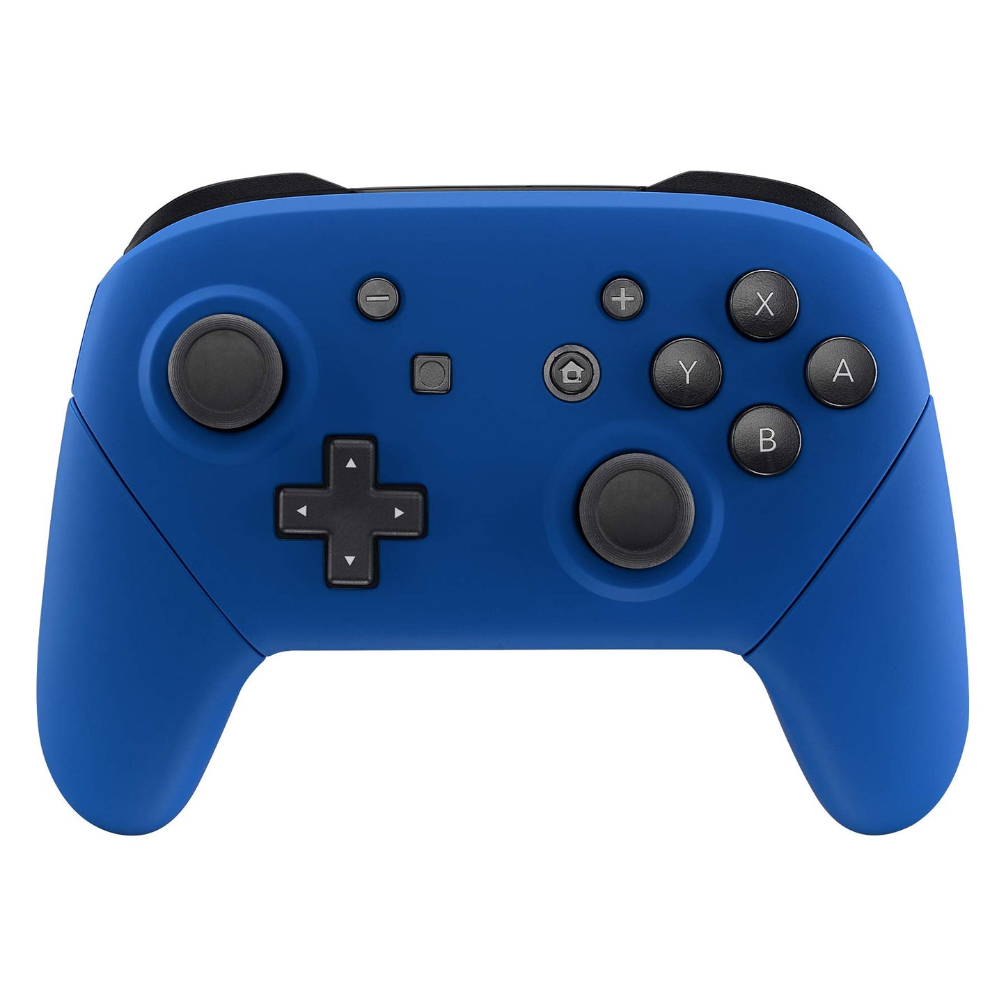 eXtremeRate Blue Faceplate Backplate Handles for Nintendo Switch Pro Controller, Soft Touch DIY Replacement Grip Housing Shell C