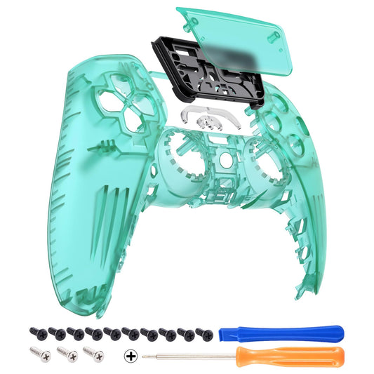 eXtremeRate Emerald Green Touchpad Front Housing Shell Compatible with p s 5 Controller BDM-010 020 030 040 050  DIY Replacement Shell Custom Touch Pad Cover Compatible with p s 5 Controller