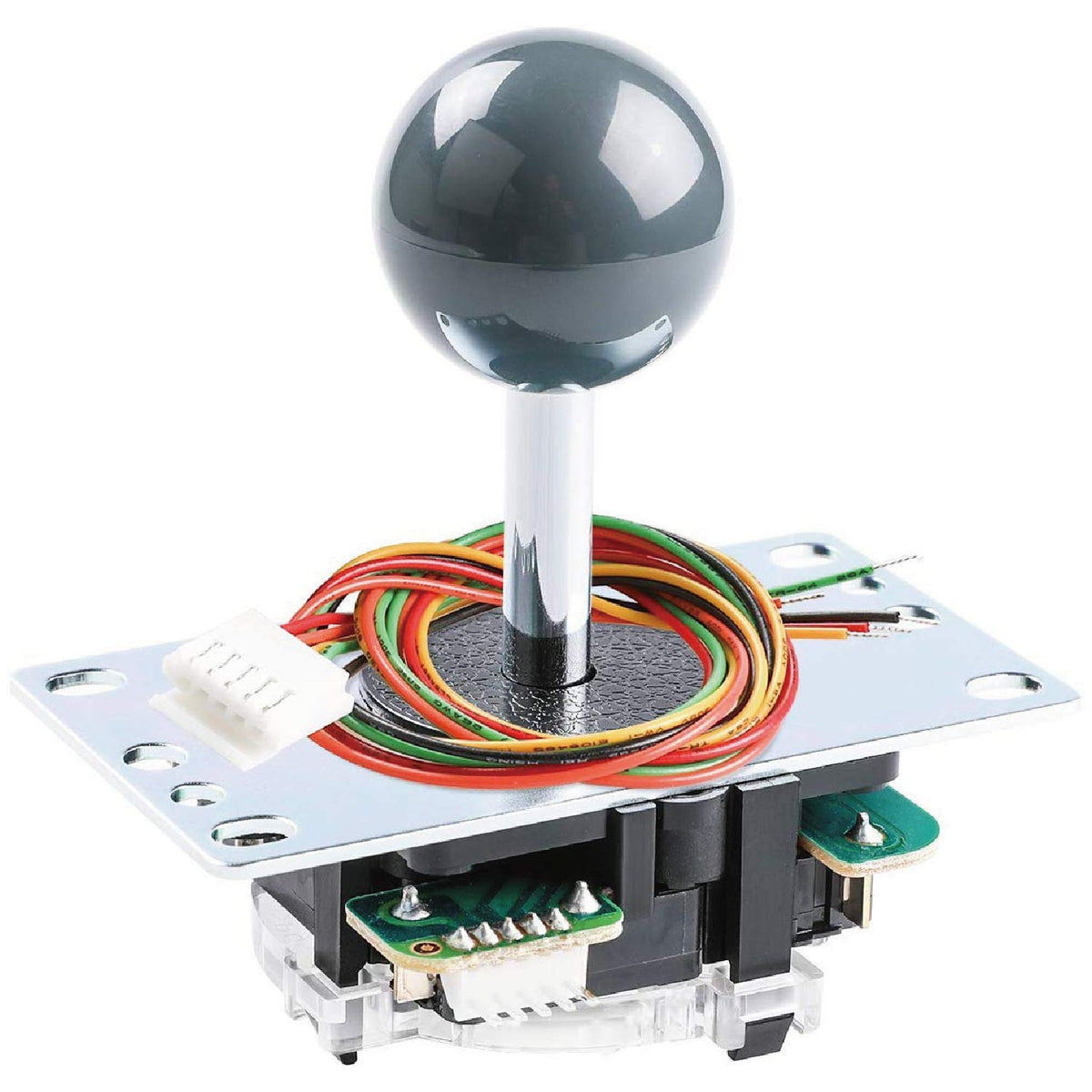 SANWA JLF-TP-8YT Original Joystick Gray - for Arcade Jamma Game 4 & 8 Way Adjustable  Compatible with Catz Mad SF4 Tournament Joystick (Gray Ball Top) SatNWA