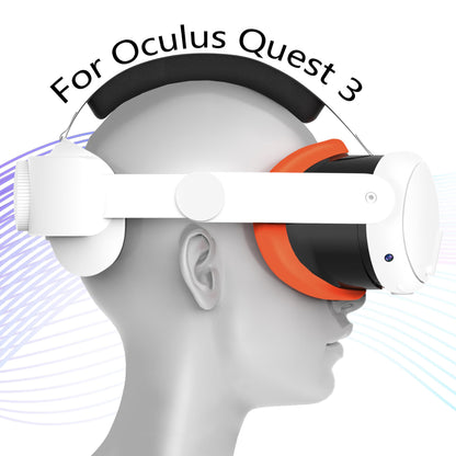 Generic Silicone Face Cover for Meta Quest 3 - Anti-Sweat Ventilated Design - Orange