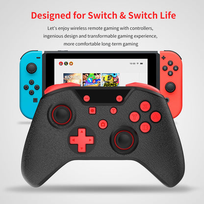 GCHT GAMING Wireless Switch Controller - Turbo Motion Vibration, Compatible with Nintendo Switch/OLED/PC/Android/iOS, Black, Model 5246-b