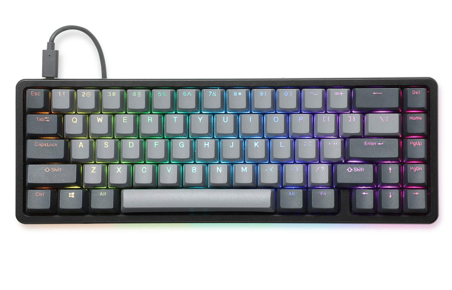 DROP ALT High-Profile Mechanical Keyboard - 65% (67 Keys), Hot-Swap, RGB Backlighting, Aluminum Frame, Halo True, Black
