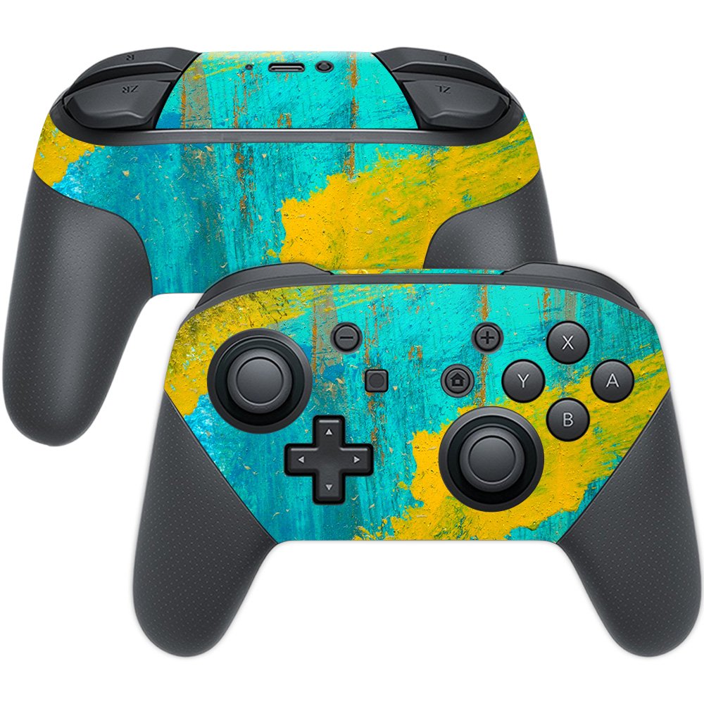 MIGHTY SKINS Nintendo Switch Pro Controller Skin - Acrylic Blue, Durable Vinyl Decal Wrap, Easy to Apply & Remove, Model NISWPCOI-Acrylic Blue