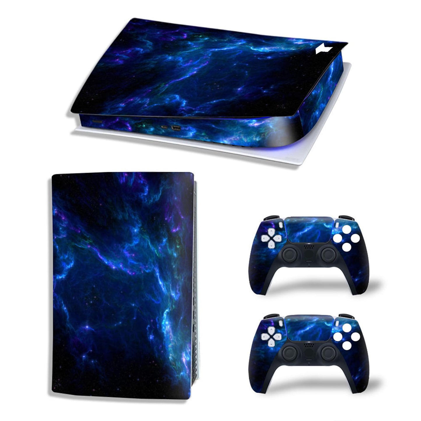 Skin Sticker Compatible with PS5 Digital Console  Vinyl Decal Protective Wrap Cover for Game Controller (Blue)