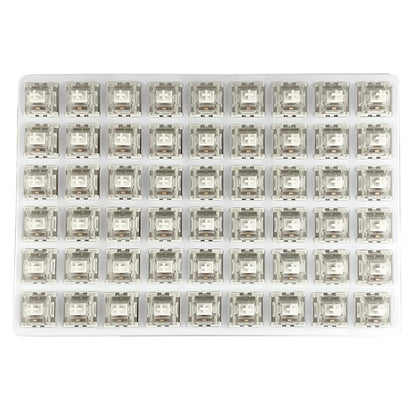 Kutethy Gateron G White Clear Pro Switches - Pre-lubed 3pin RGB SMD Linear for Gaming Mechanical Keyboards (108 PCS, Clear)