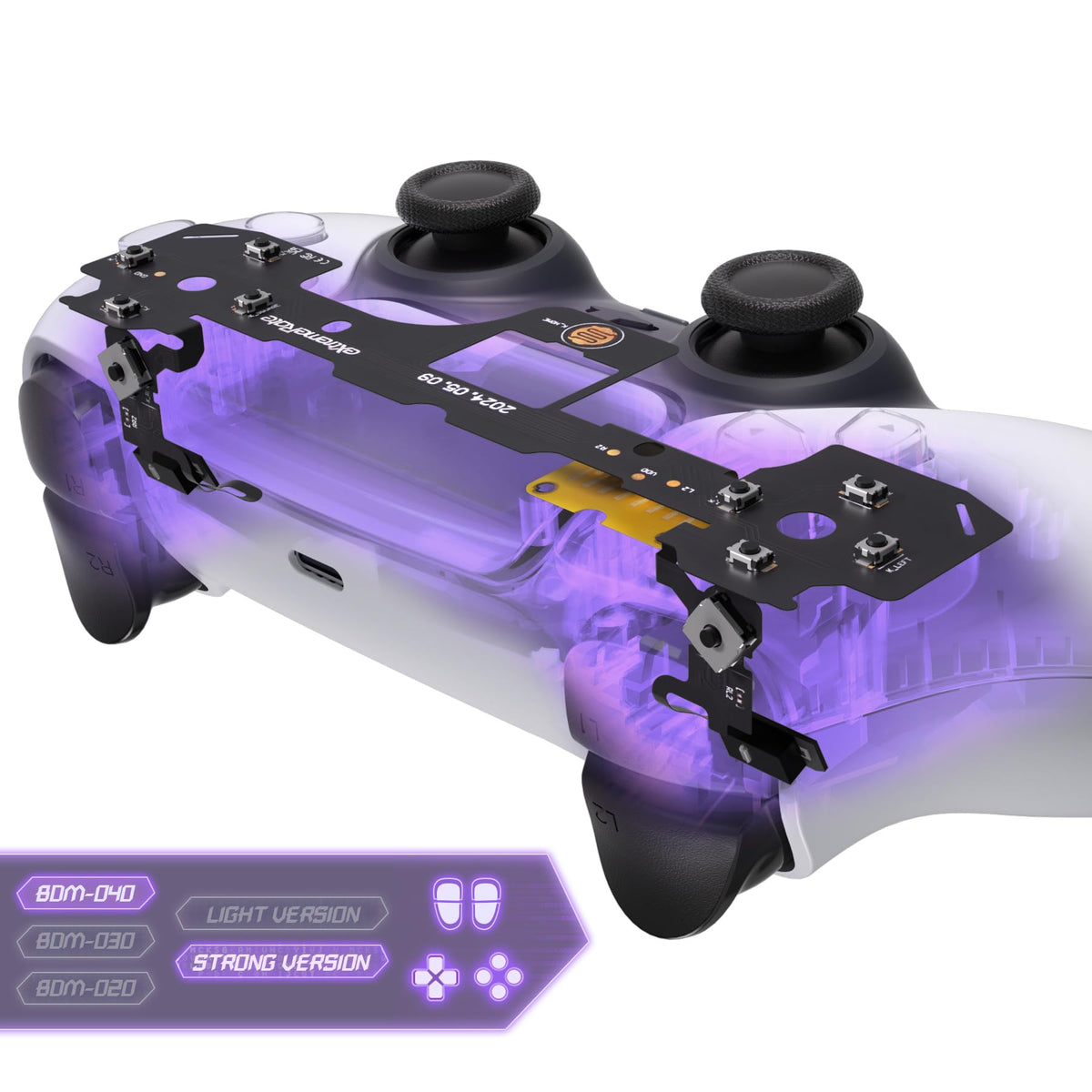 eXtremeRate Strong Version Whole Clicky Kit for PS5 Controller BDM-040 Shoulder Face Dpad Buttons  Micro Switch L2R2 Clicky Hair control button Kit & Tactile L1R1 Face Buttons Mouse Click for PS5 Controller