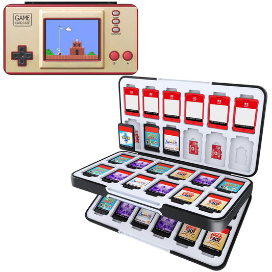 HEIYING Game Card Case for Nintendo Switch & OLED Customized Pattern Switch Lite Game Storage Case with 48 Games Cards Slots and 24 Micro SD Cards Slots