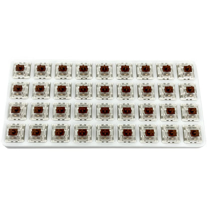 kutethy Gateron G Brown Pro Tactile Switches - Pre-lubed 3pin RGB SMD for Mechanical Keyboards (72 PCS, Brown)