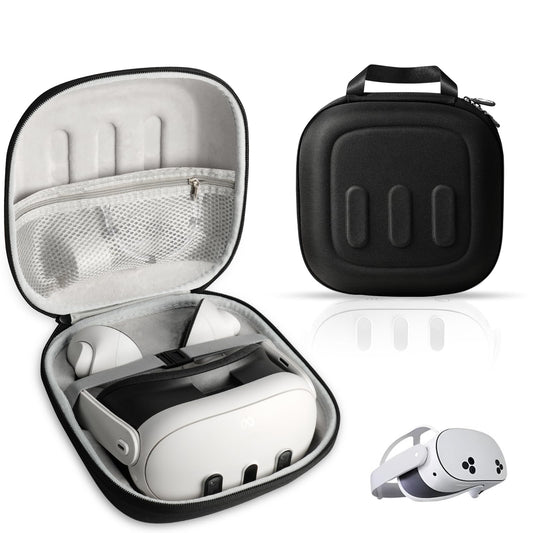 OPTOSLON Q3S Hard Carrying Case for Meta Quest 3/Quest 3S VR Headset  Touch Controller  Original Fabric Strap & Accessories  Ideal for Tpartyl & Home Storage with Comfort Protection
